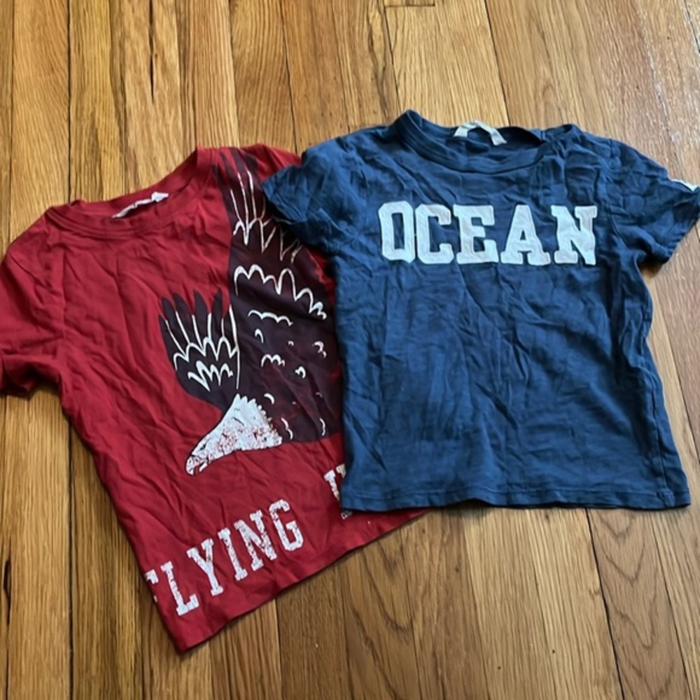 4-6 graphic H&M t shirt bundle gently used fit is more 4T cotton material.